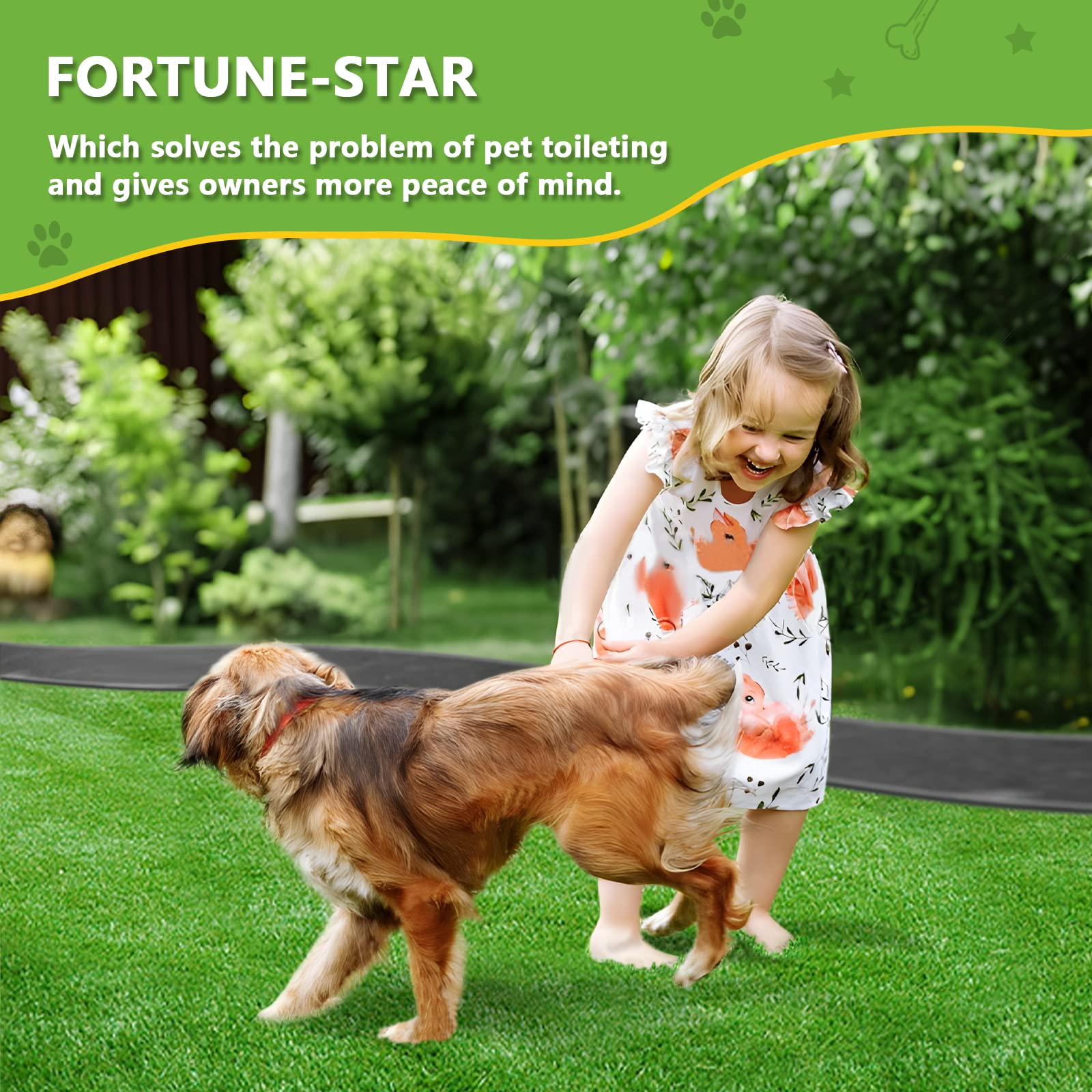 Fortune-star multi-purpose dog grass pad used on balcony or garden.