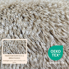 FortuneALL Calming Dog Bed donut design with raised rim for head and neck support.