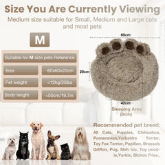 FortuneALL Calming Dog Bed close-up of fluffy faux fur for soft comfort.