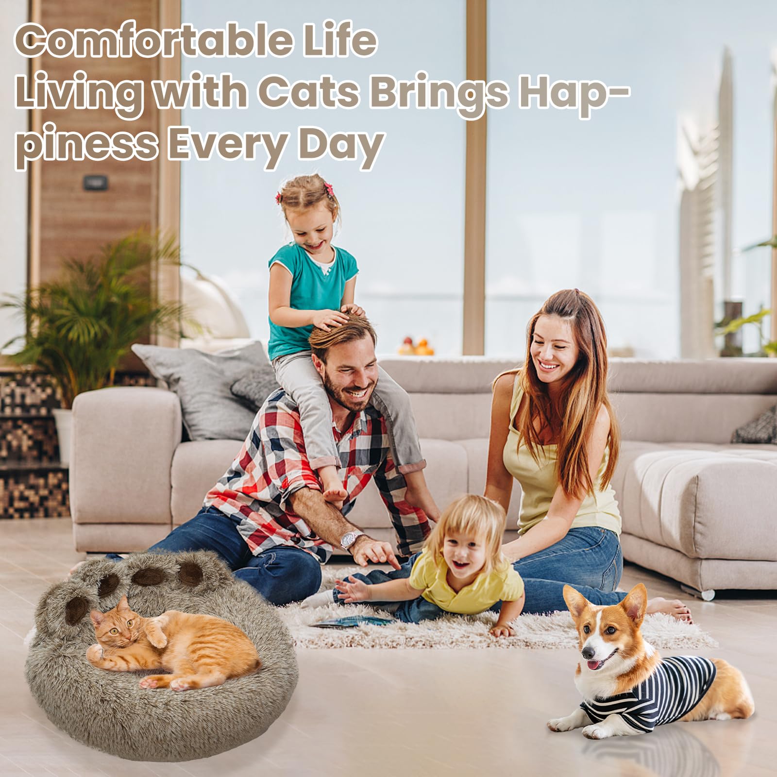 FortuneALL Calming Dog Bed bed recovers shape after shipping flattening