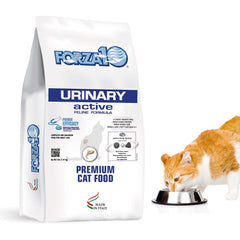 Forza10 Active Urinary kibble closeup suggests urinary health support.