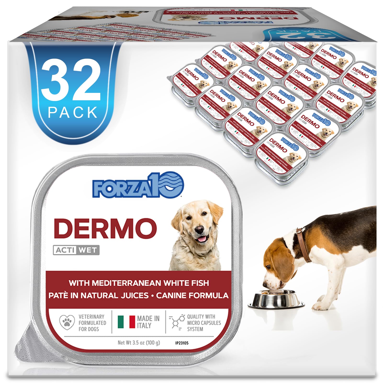 Forza10 wet dog food 32-pack cans for easy daily feeding.