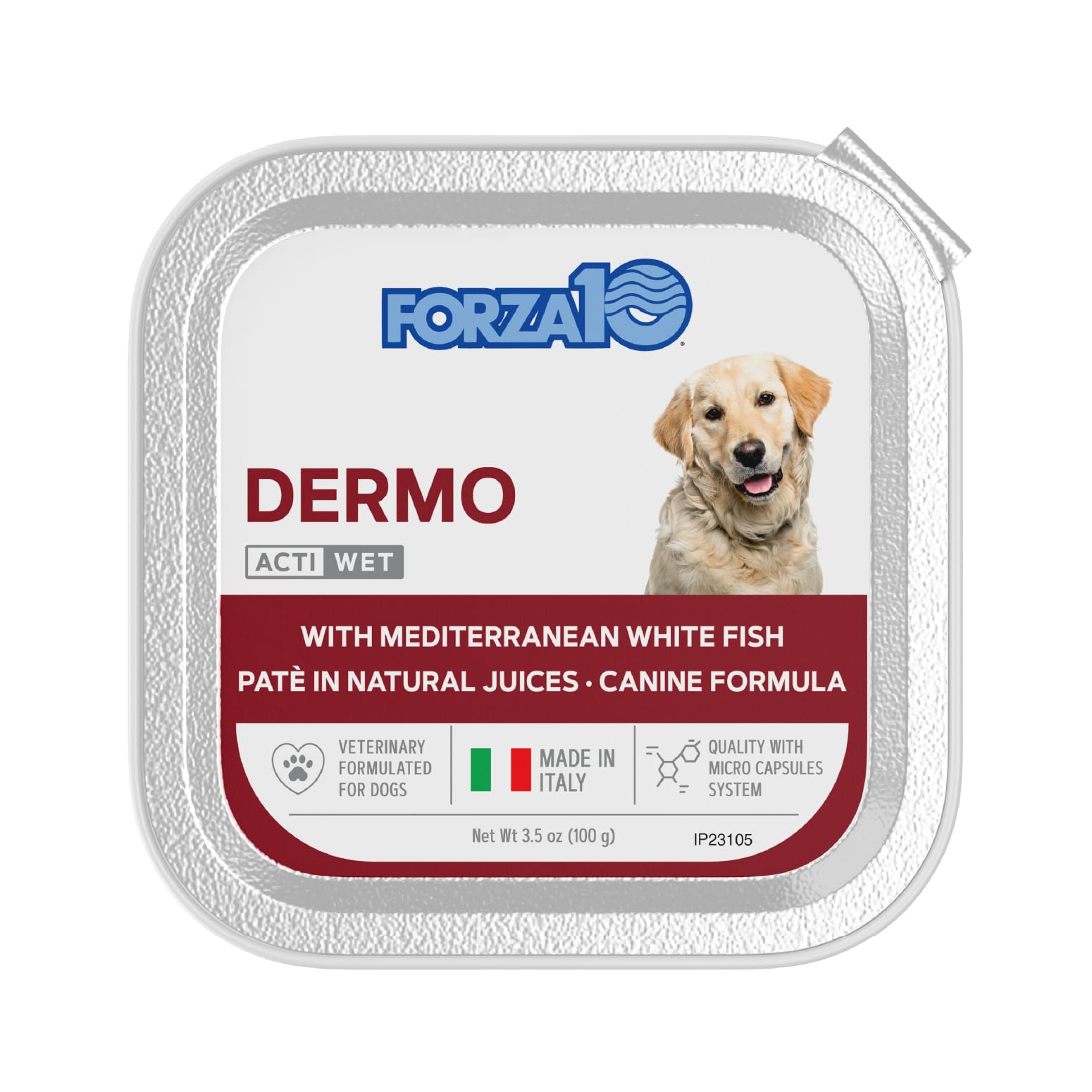 Forza10 vet-formulated dog food from Italy for skin and coat health.