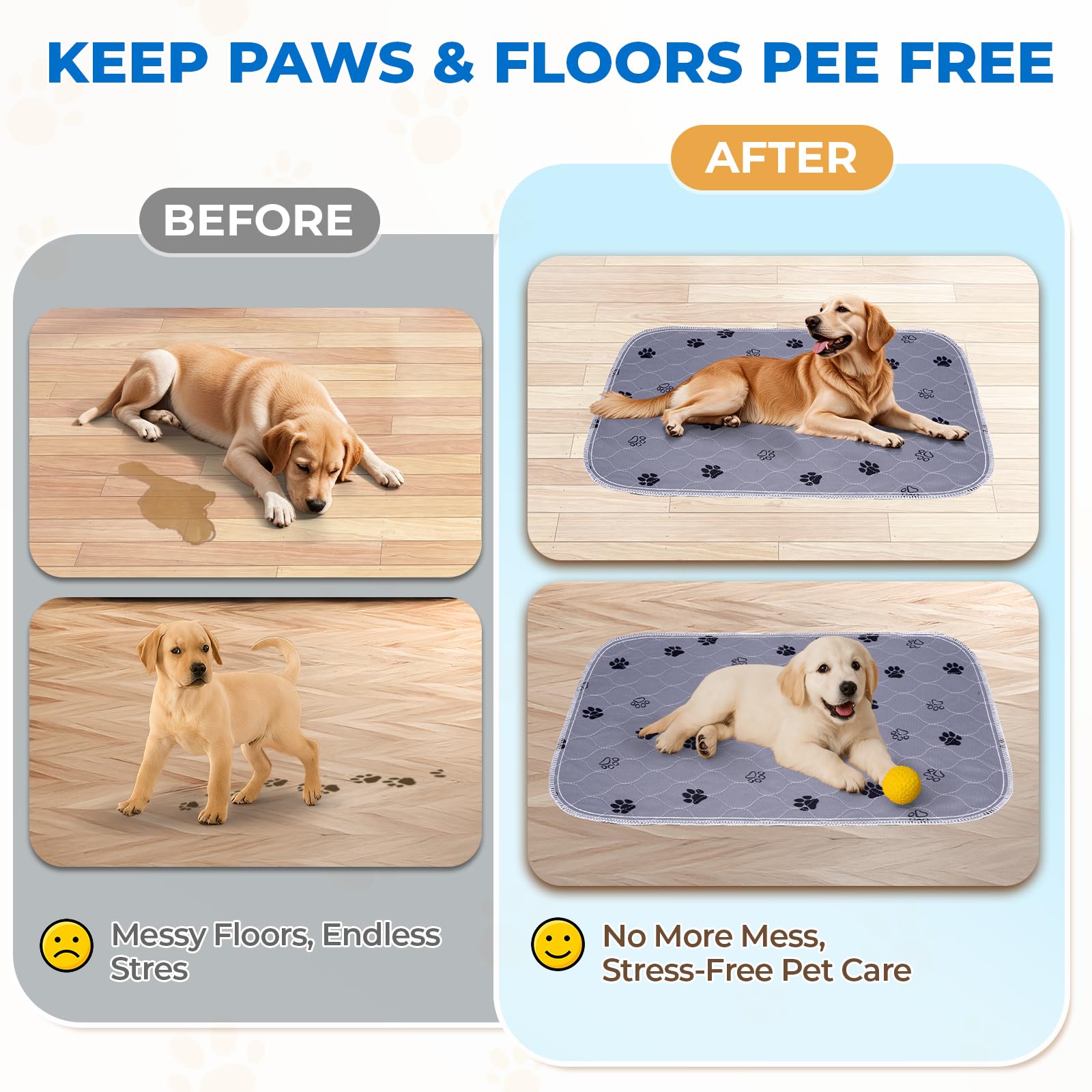 Fostanfly puppy pad-machine-washable for easy cleaning between uses