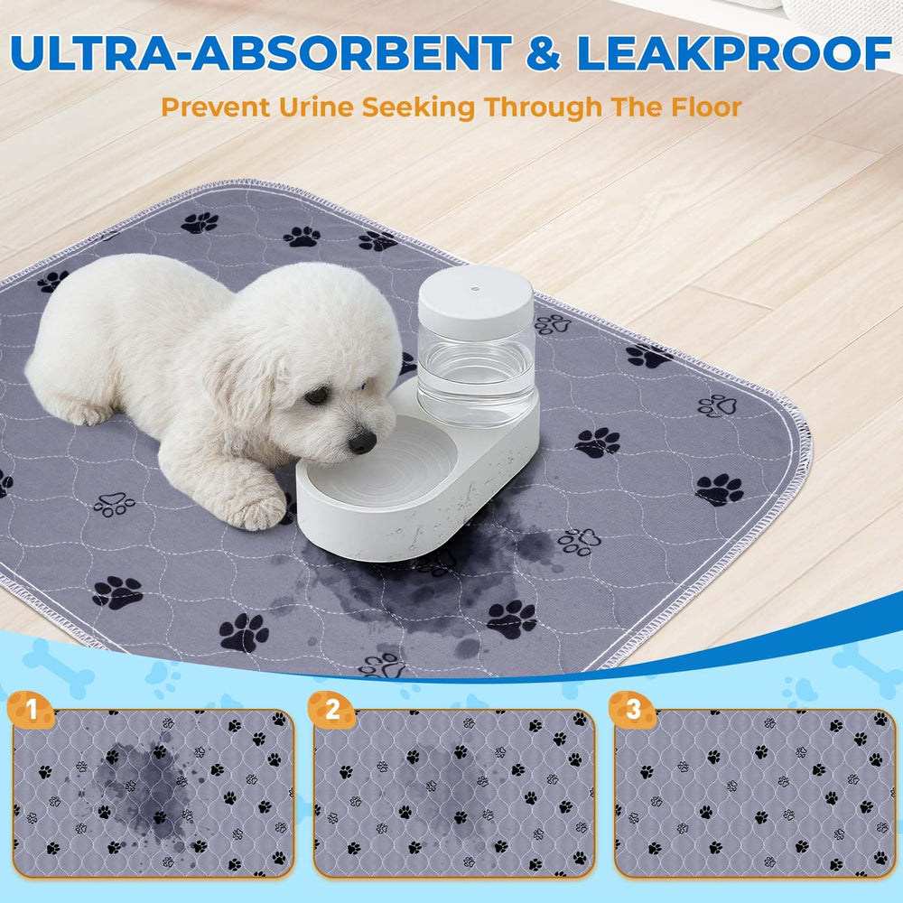 Fostanfly puppy pad-non-slip-bottom shows secure placement on hard floors