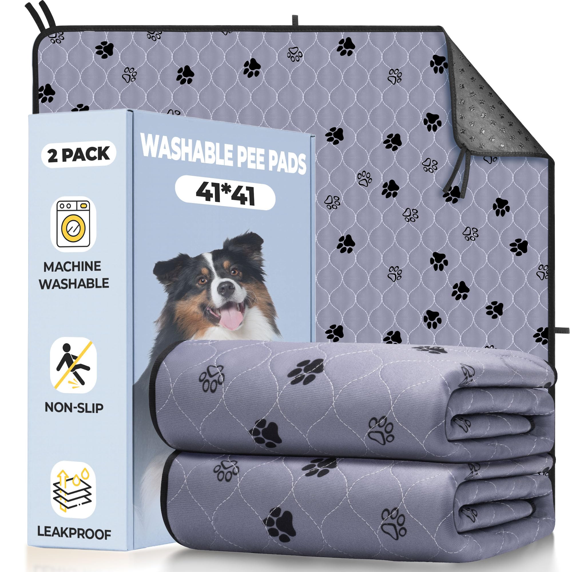 Fostanfly washable pee pad surface with soft quilted top for pet comfort and reuse