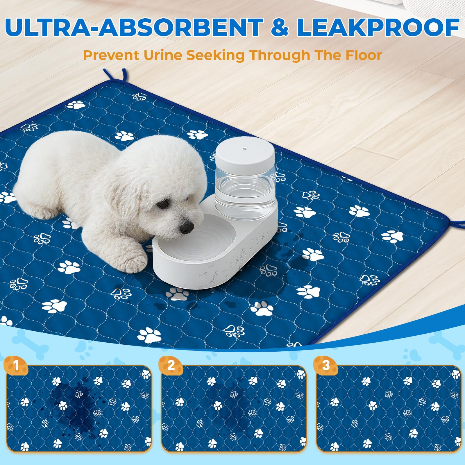 Fostanfly leak-proof layer illustration emphasizes floor protection and odor control