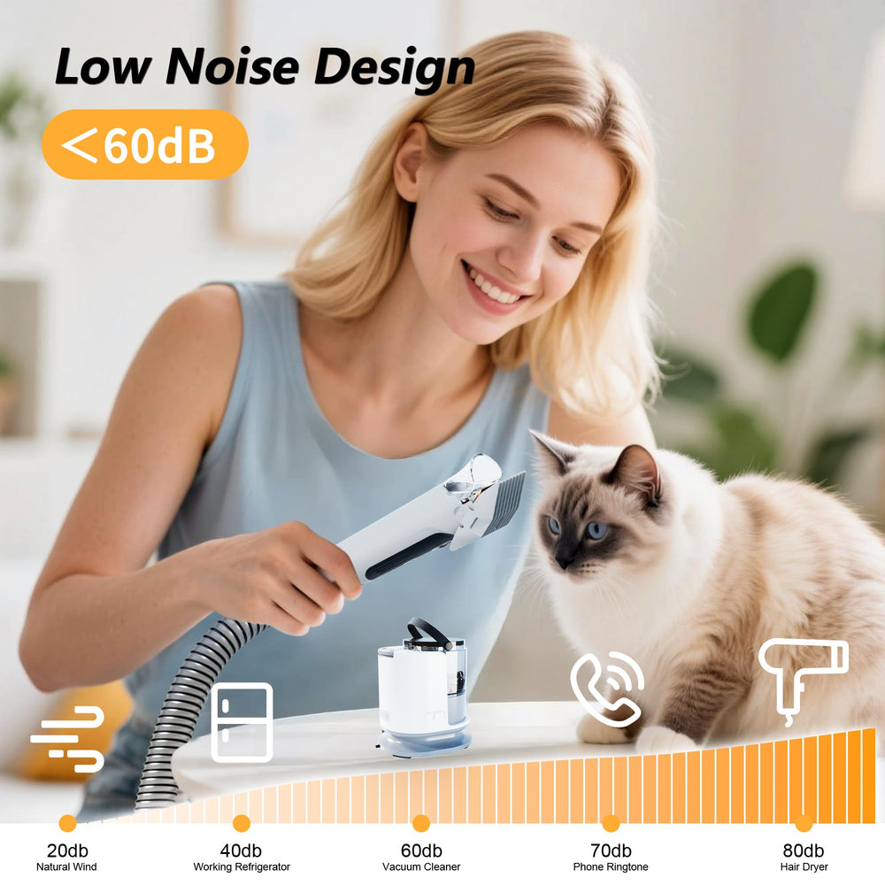 FOTING 1.5L dust cup minimizes interruptions during grooming sessions.