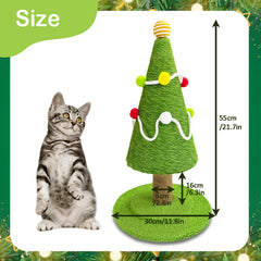 Fotneon Christmas Tree Scratching Post top tower invites climbing and exploration.