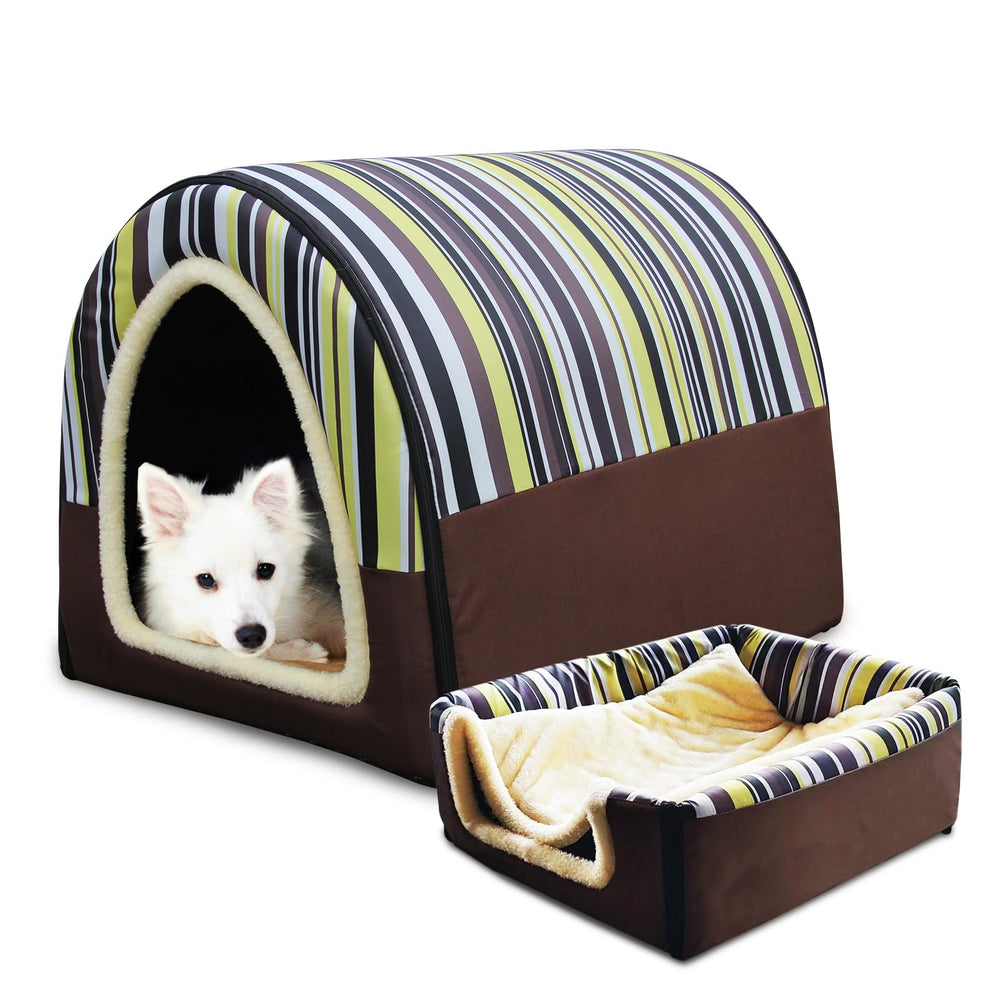 FOUIYIUTU dog bed two-ways usage demonstrates versatile comfort for small to medium pets.