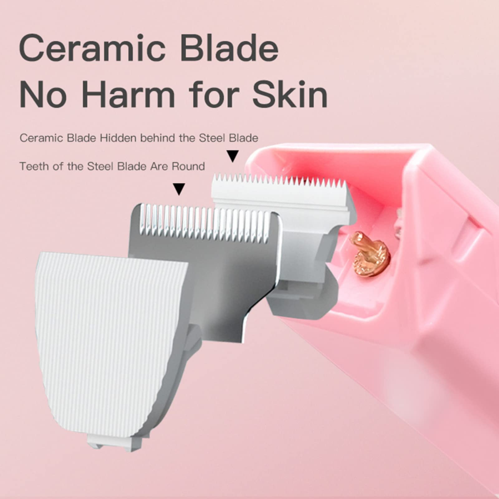 Founouly ceramic blade is skin-friendly and cool during trimming