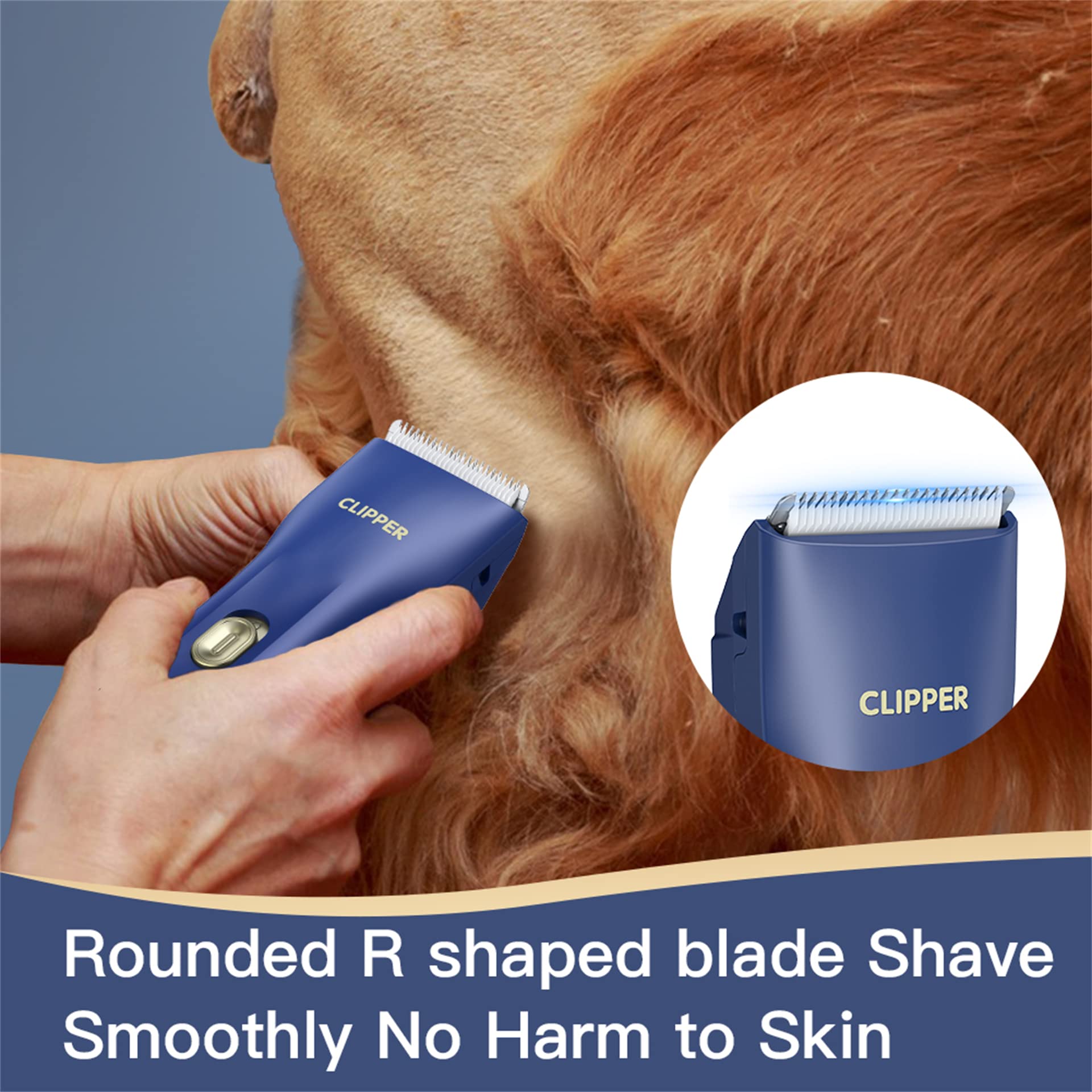 Founouly cleaning brush keeps blades clear for quicker post-trim upkeep.