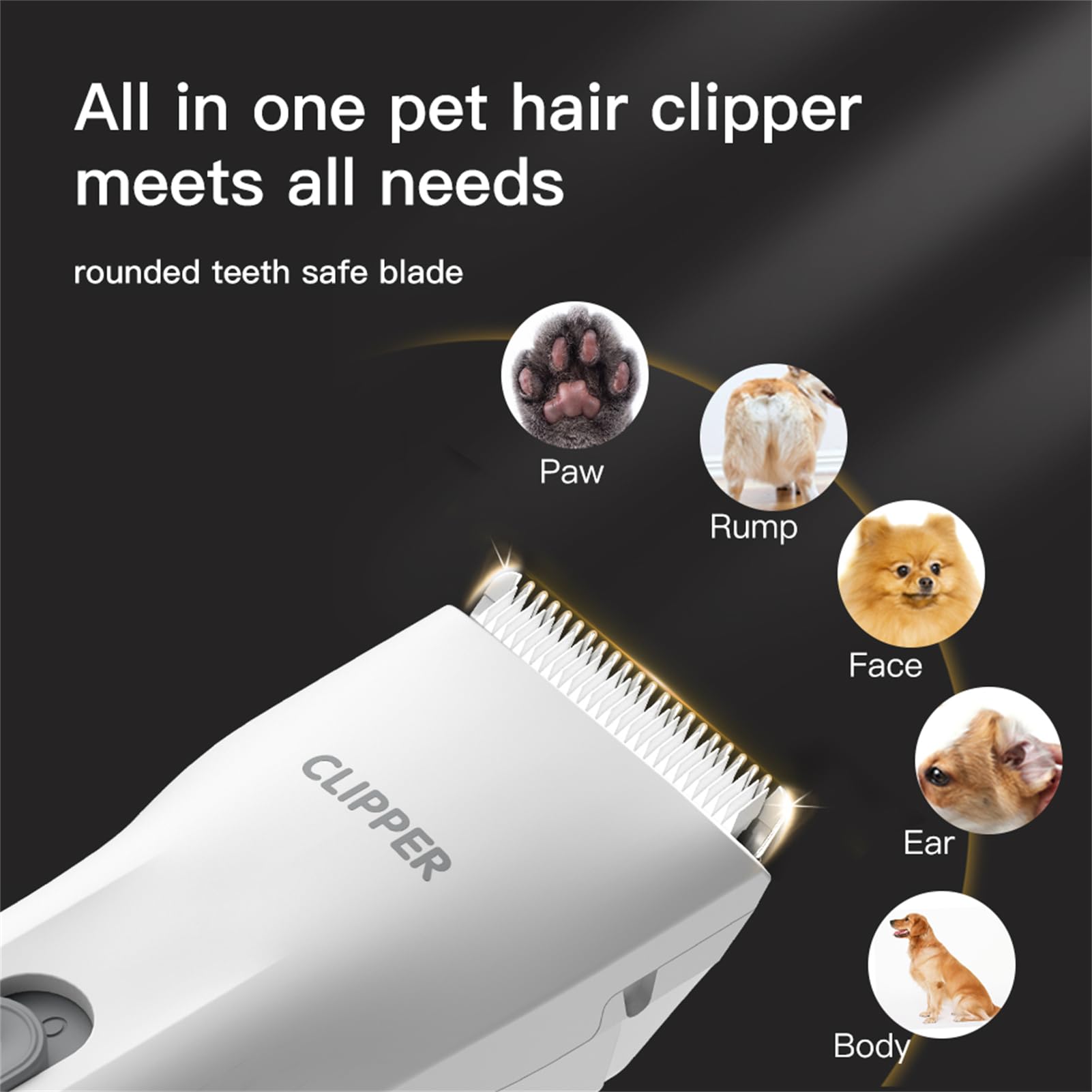 Founouly Prowerful usb-rechargeable battery enables cordless grooming anywhere