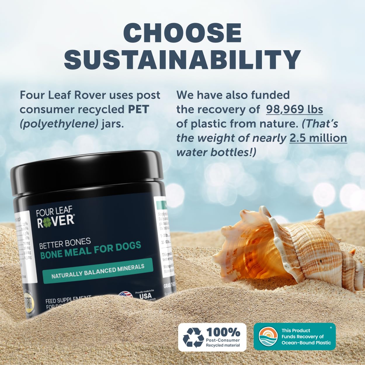 Four Leaf Rover Better Bones supports joints and teeth during active play.