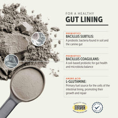 Four Leaf Rover Gut Guard label closeup—organic herbs featured for digestive health.