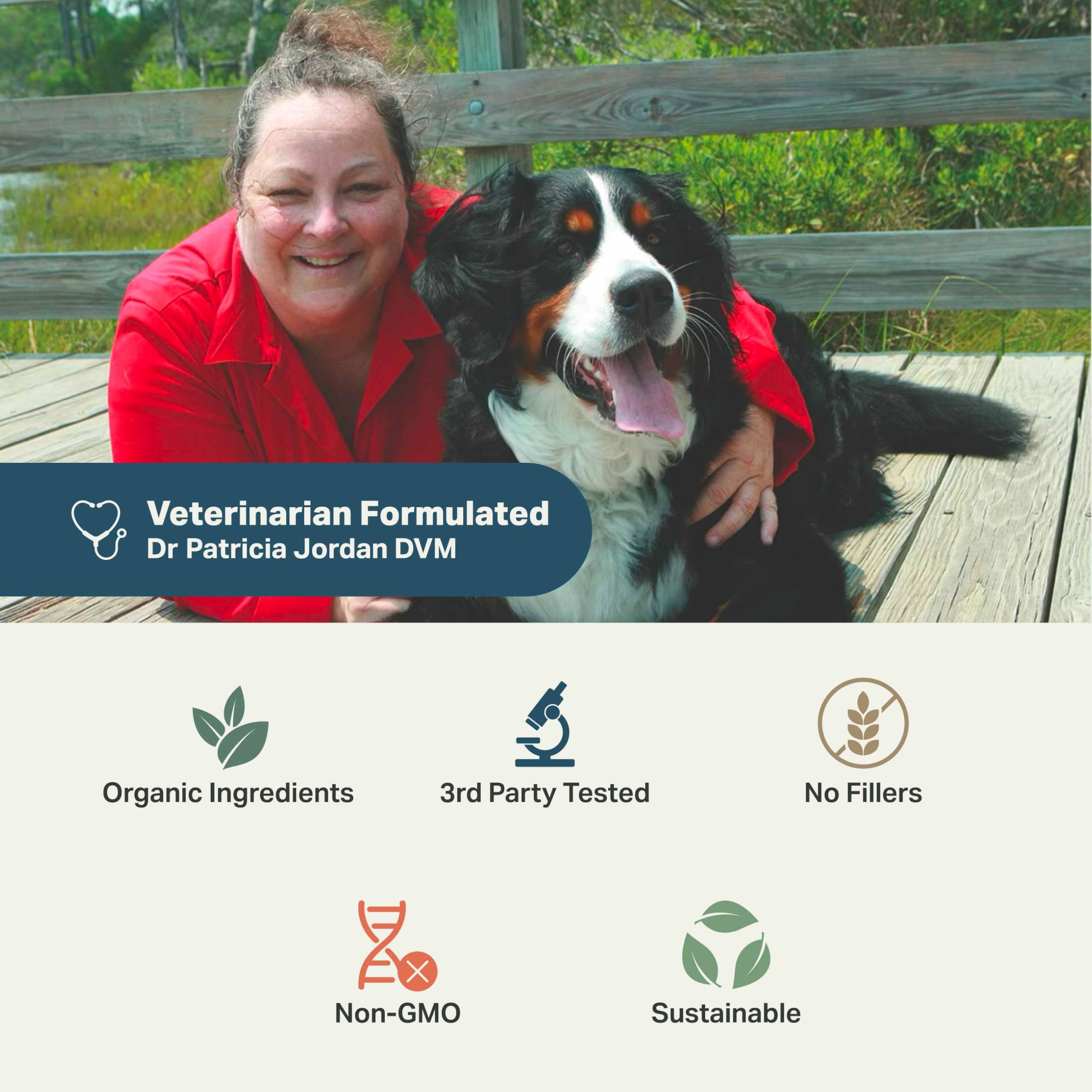 Four Leaf Rover Safe-Sea helps dogs achieve a shinier coat and healthier appearance.