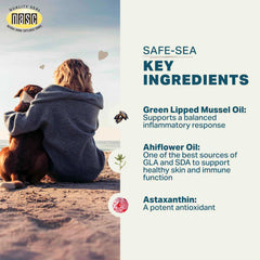 Four Leaf Rover Safe-Sea packaging closeup reveals eco-friendly, traceable sourcing details.