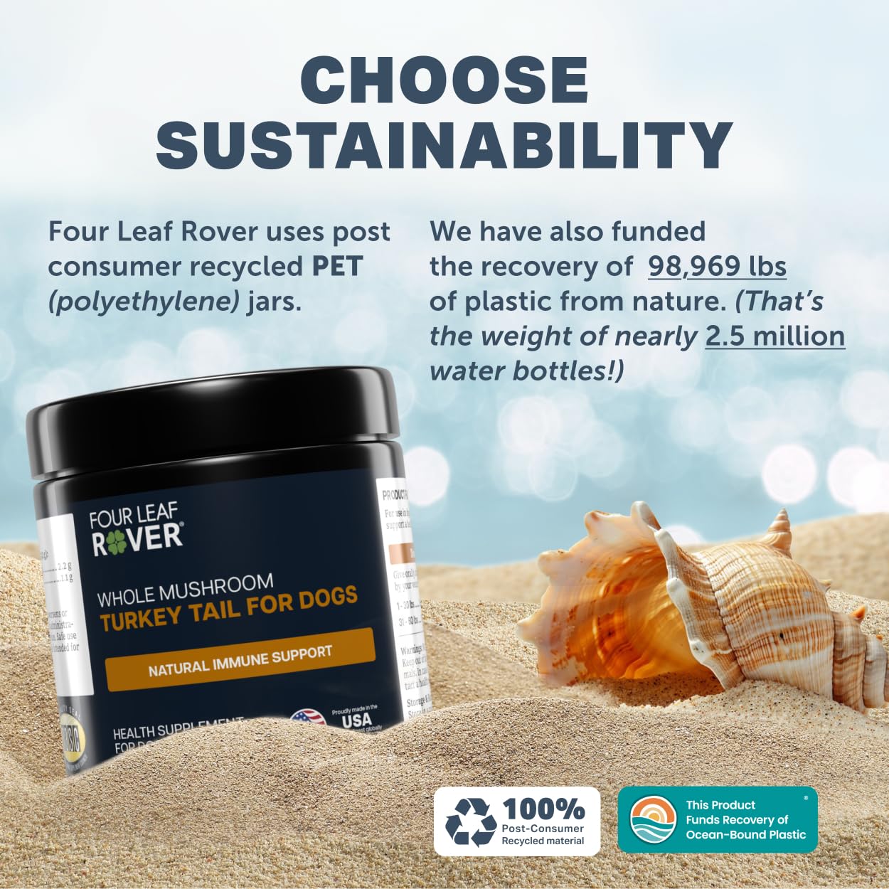 Four Leaf Rover turkey-tail-large-dog-60-day-supply emphasizes lasting value for households.