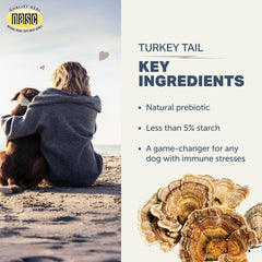 Four Leaf Rover third-party tested label emphasizes quality and safety in dog supplements.