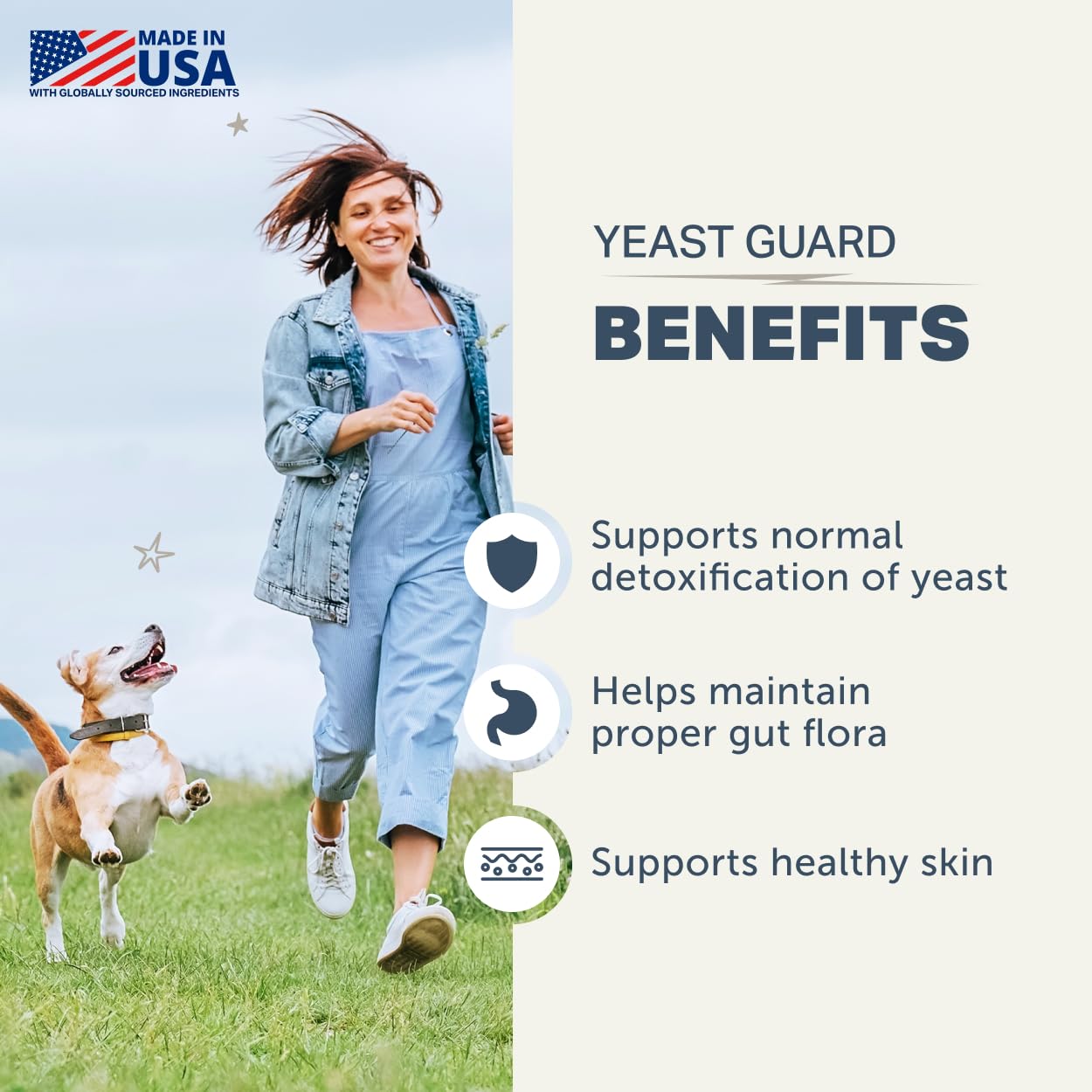 Four Leaf Rover Yeast Guard ear-focused use promotes comfortable ears.