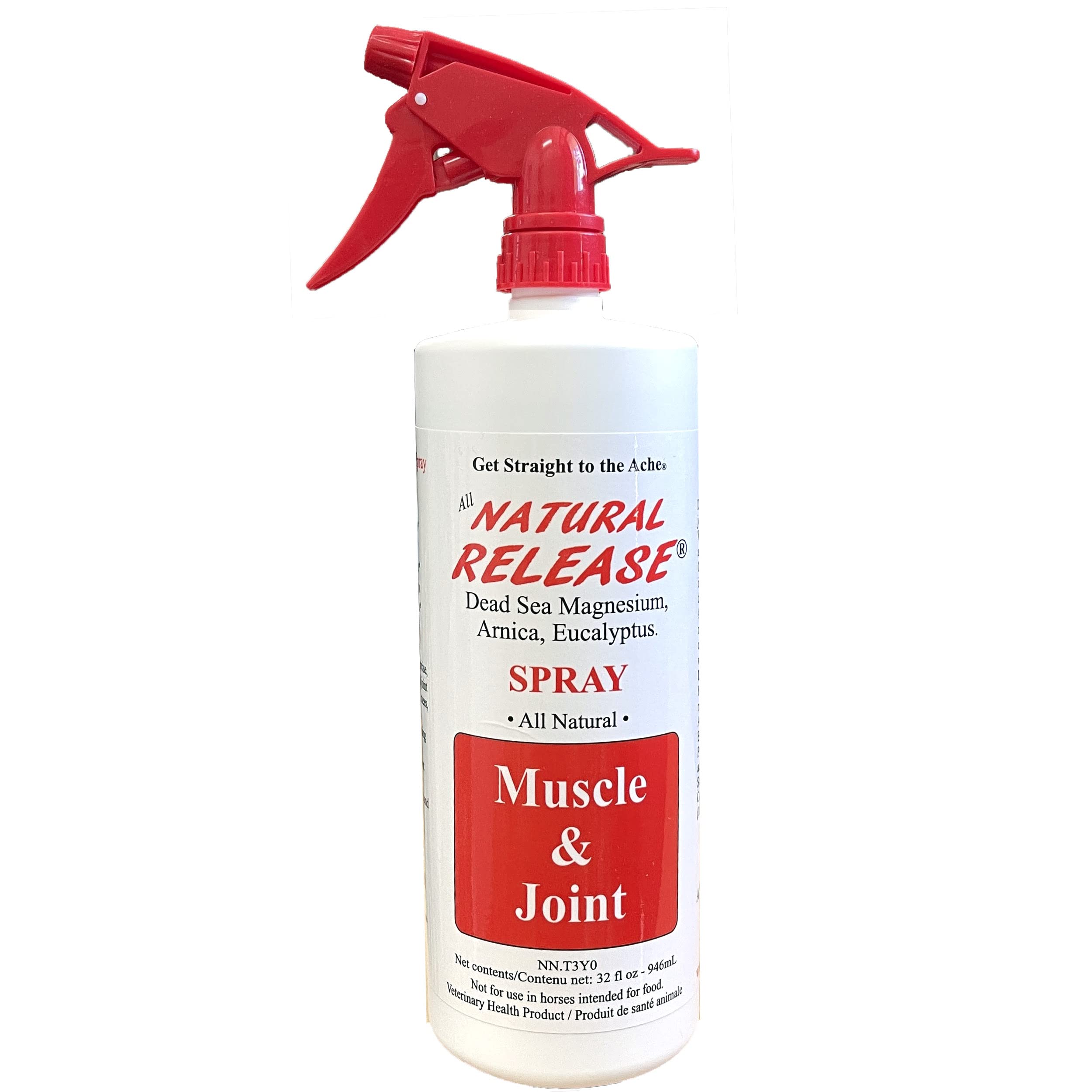 Four Oaks Farm Ventures Natural Release spray bottle closeup for quick relief of sore muscles