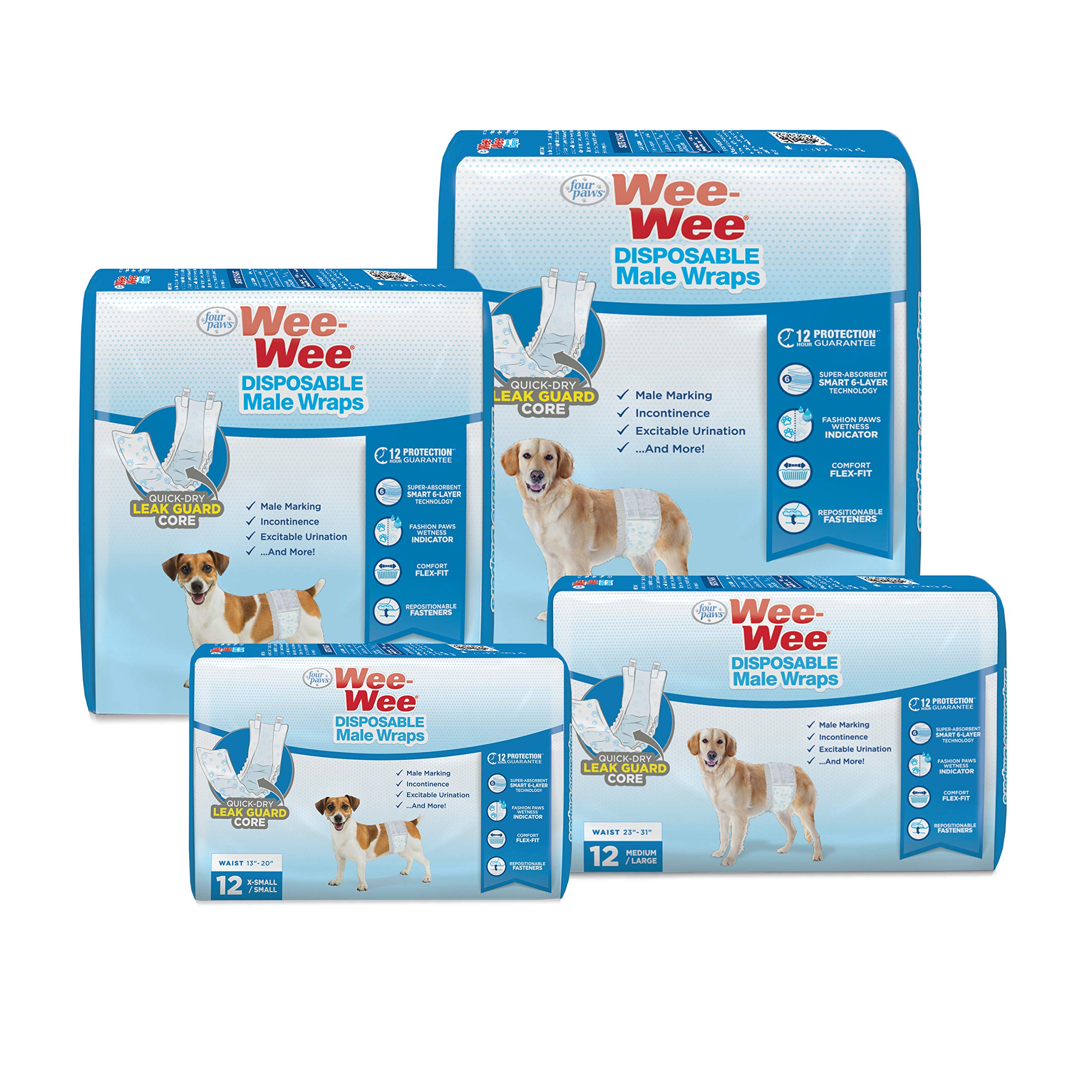 Four Paws Wee-Wee travel-friendly wrap pack scenario for trips.