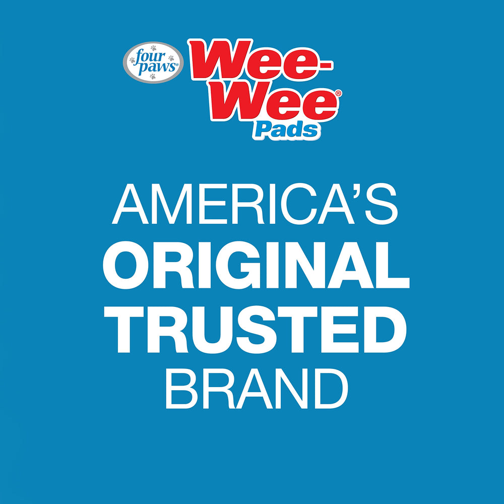 Four Paws Wee-Wee pads 7-layer leak-proof design demonstrates all-day protection