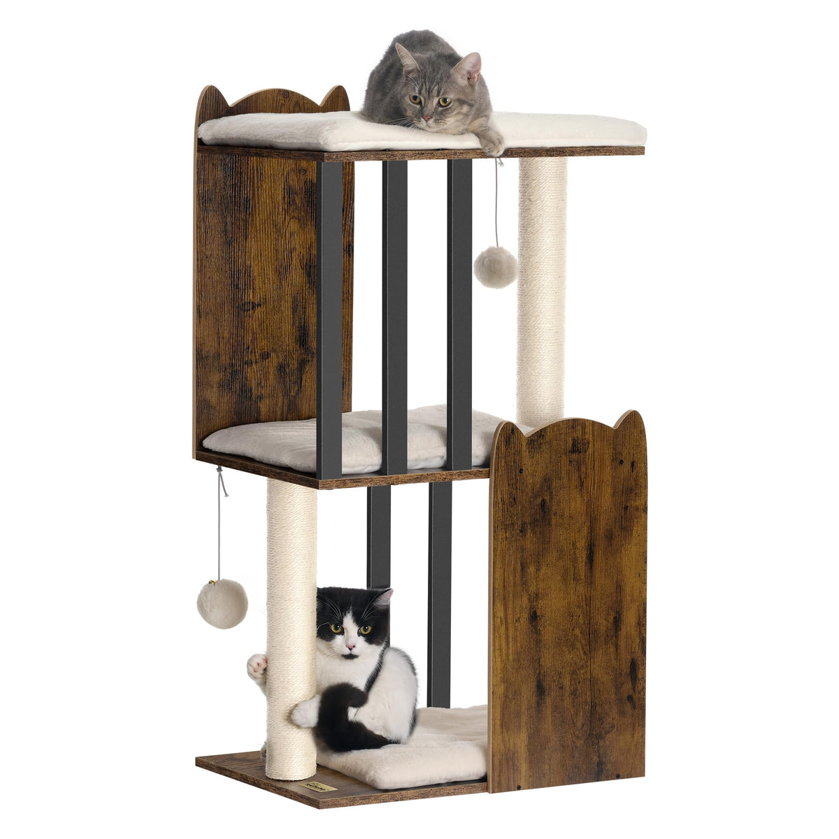 FourFurPets 35.4in cat tree top perch for lounging and observation