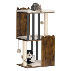 FourFurPets 35.4in cat tree top perch for lounging and observation