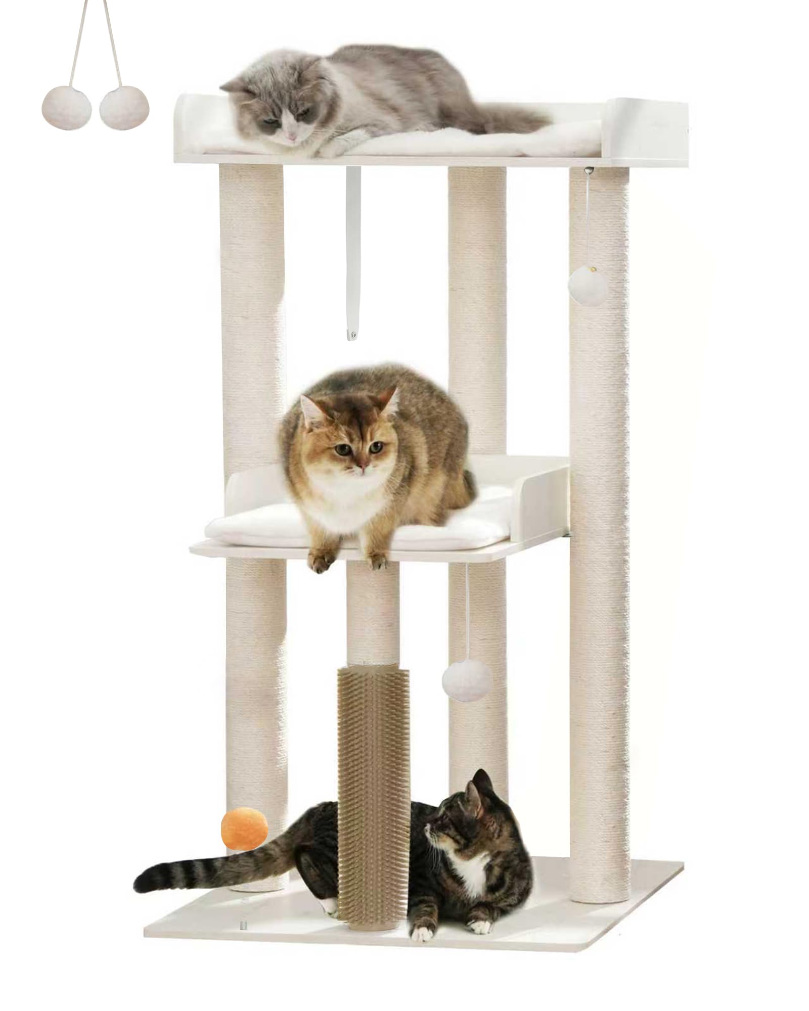 FourFurPets 43.7-inch cat tree large perch for adult cats — spacious rest