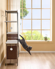 FourFurPets camel brown cat tree sisal scratching boards redirect claws