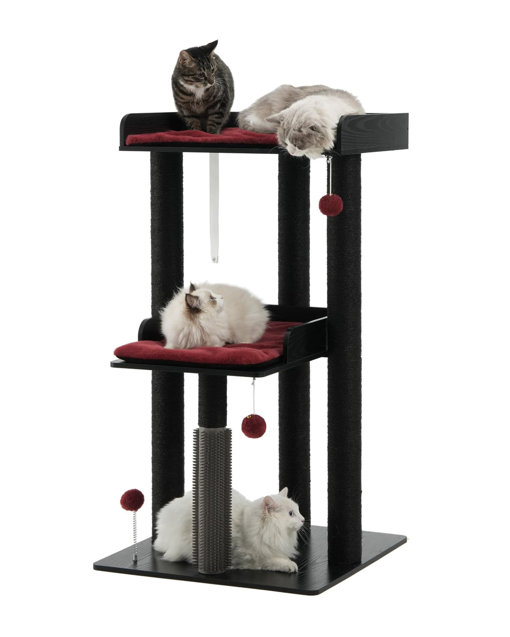 FourFurPets cat tree 43-7 large platform offers spacious rest for adult cats