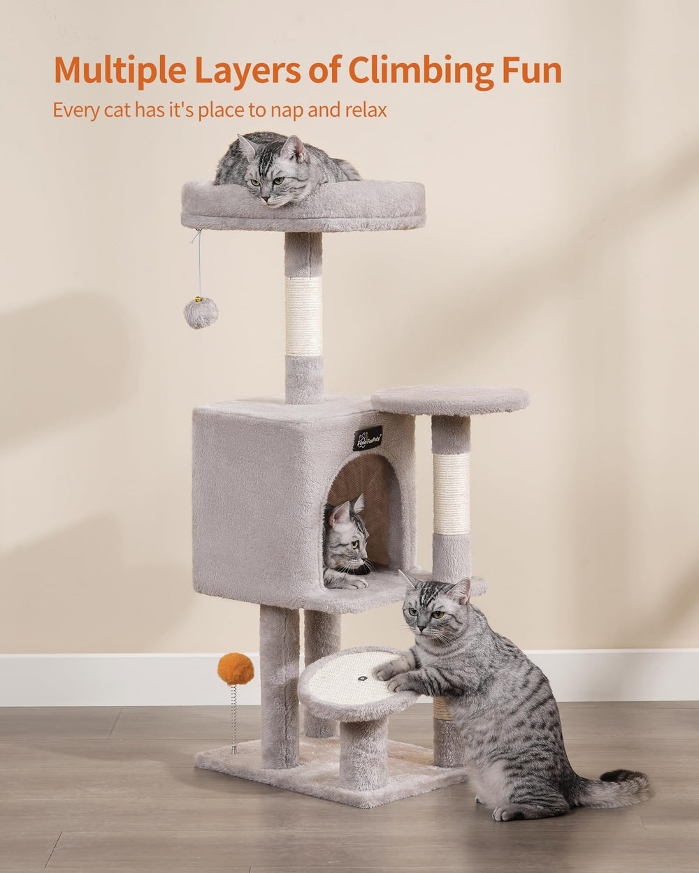 FourFurPets anti-tip base adds stability during jumps.
