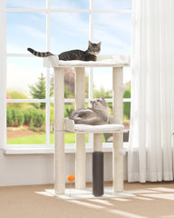 FourFurPets cat tree anti-tip base for safer climbing
