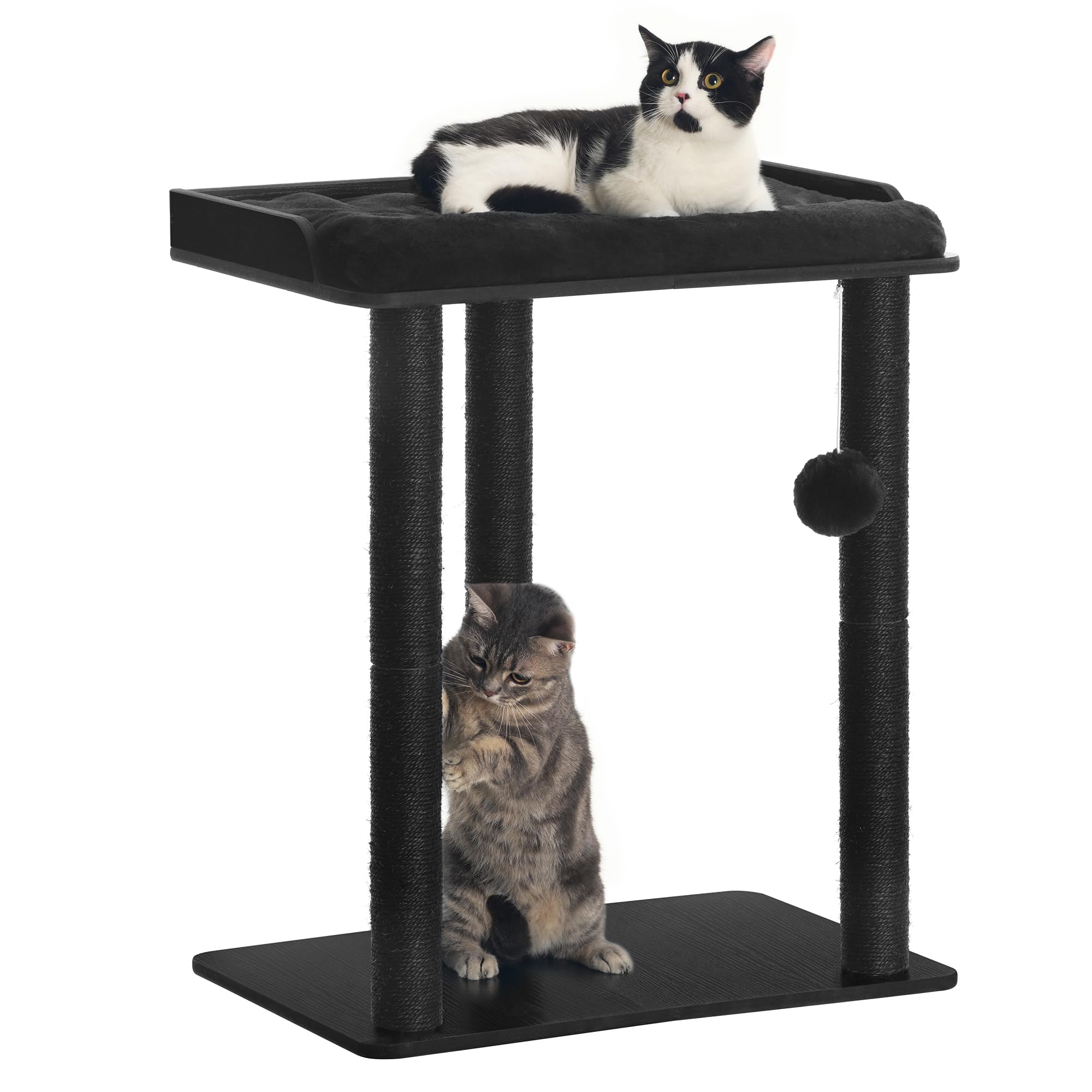 FourFurPets cat tree large platform offers spacious resting for big and small cats.