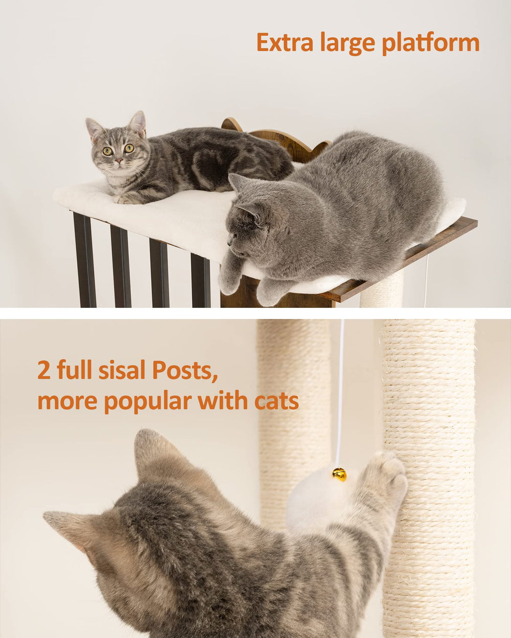 FourFurPets removable-pads cat-tree easy-clean platforms simplify cleaning and refresh cushions.