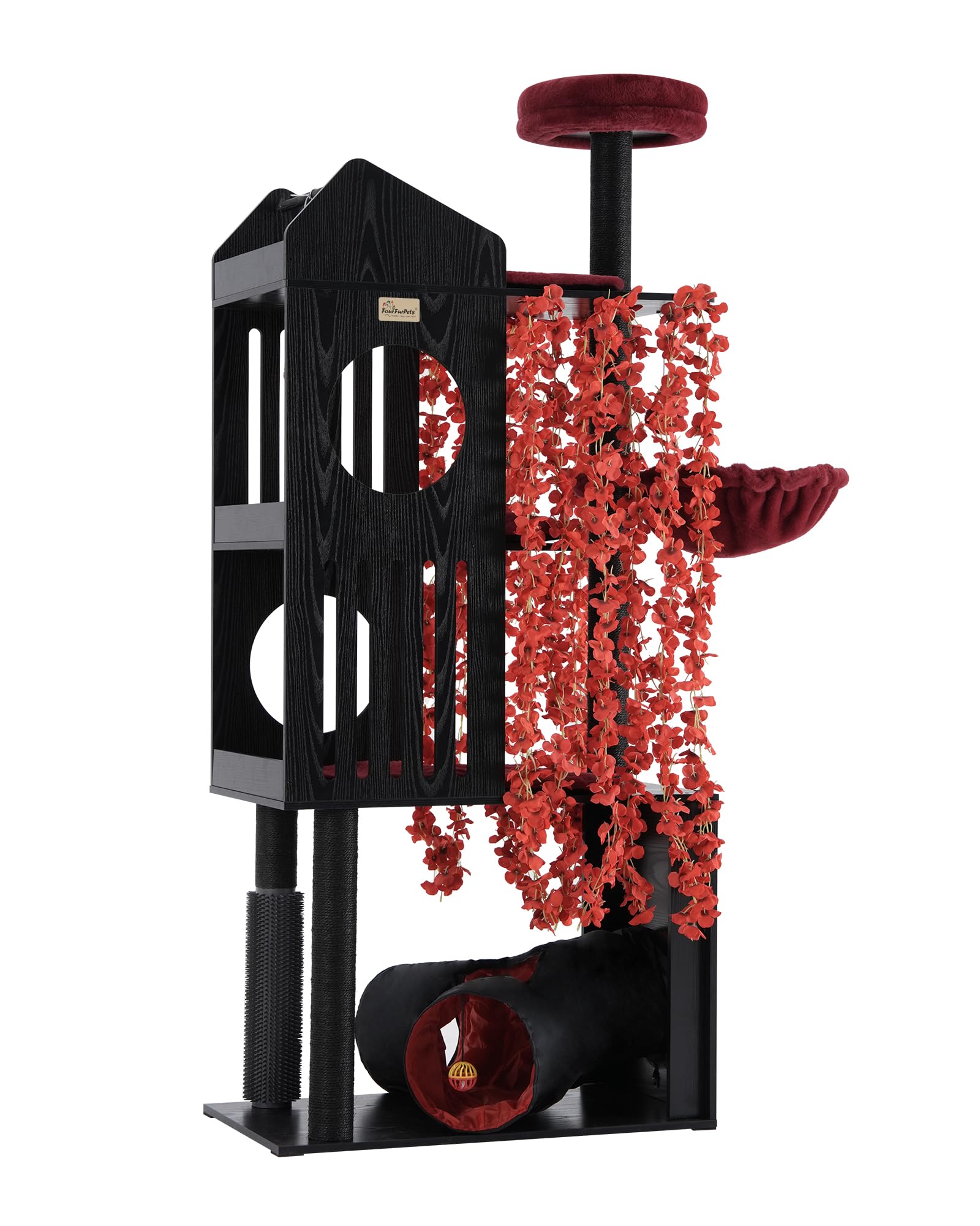 FourFurPets Gothic Cat Tree easy assembly with quick setup steps.