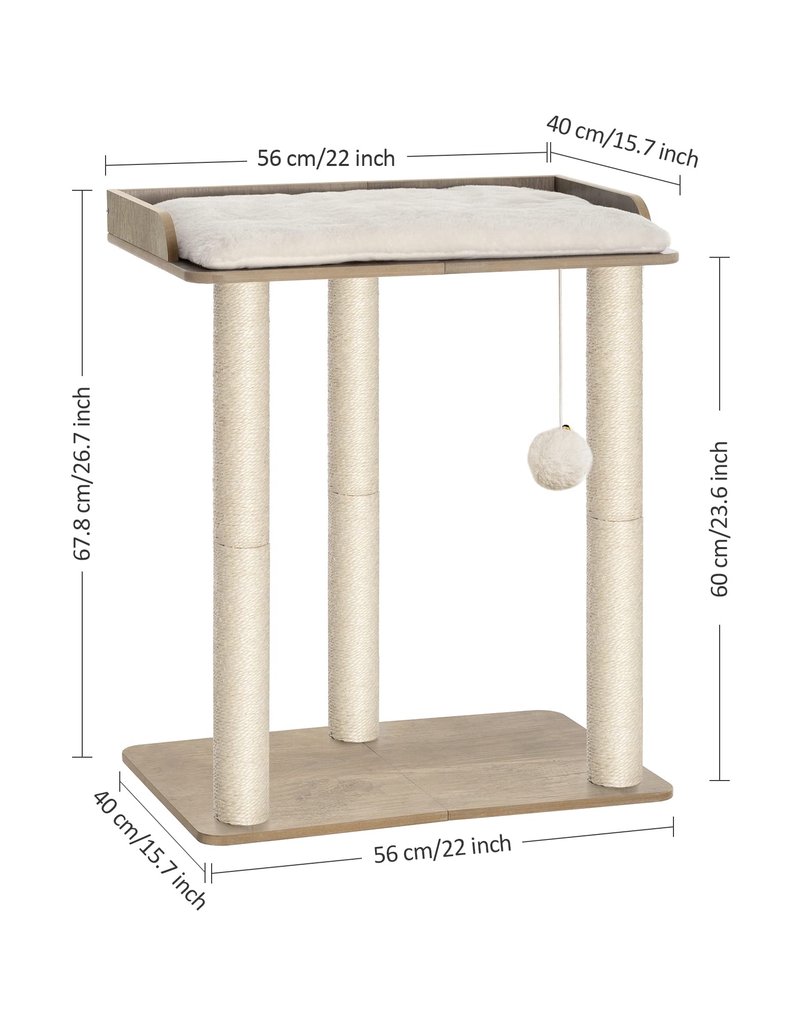FourFurPets removable cushion platform features easy cleaning and maintenance.