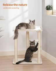 FourFurPets sisal posts close-up show natural texture for scratching relief.