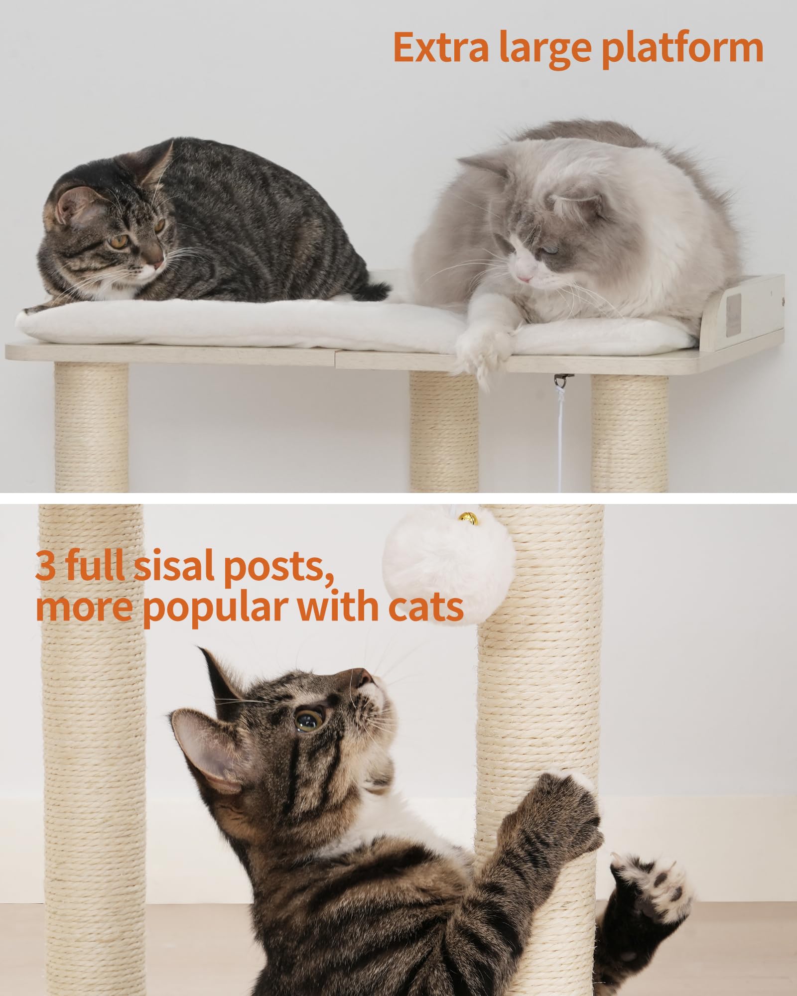 FourFurPets sturdy triangular structure supports active climbers and pets.