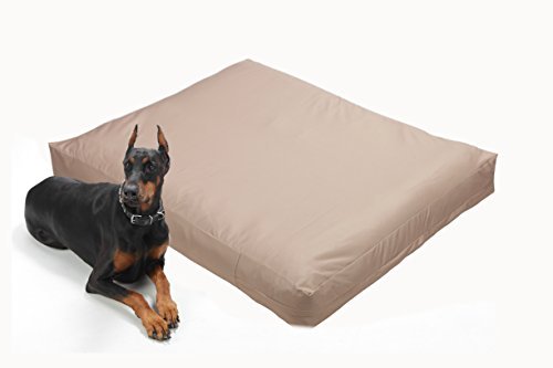 4Knines dog bed cover in large tan size provides full coverage for bigger dogs.