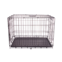 FOURPAW crate with tray and removable pan for quick cleaning.