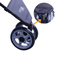 FOURPAW stroller storage basket demonstrates practical space for essentials