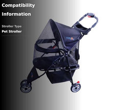 FOURPAW stroller top view emphasizes full-window visibility for curious pets