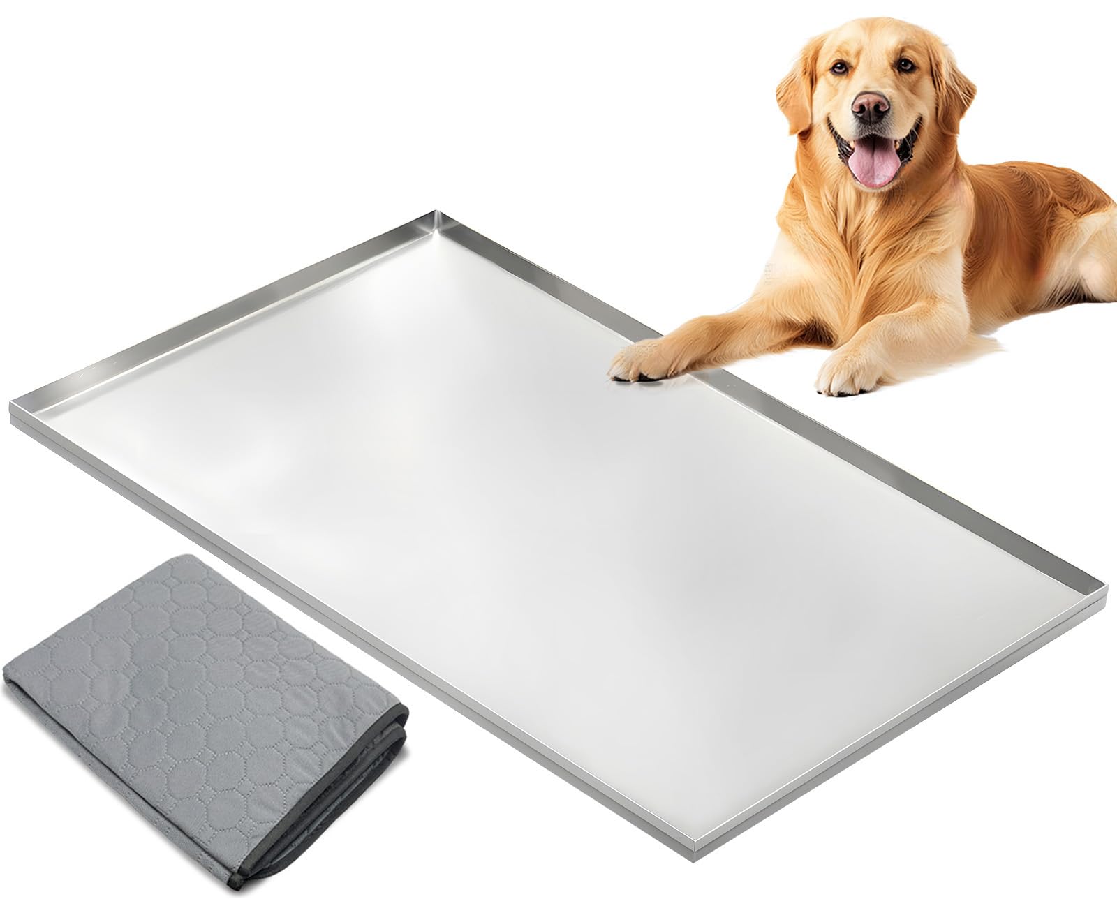 Fovima crate pan stainless steel tray demonstrates durable construction for kennels