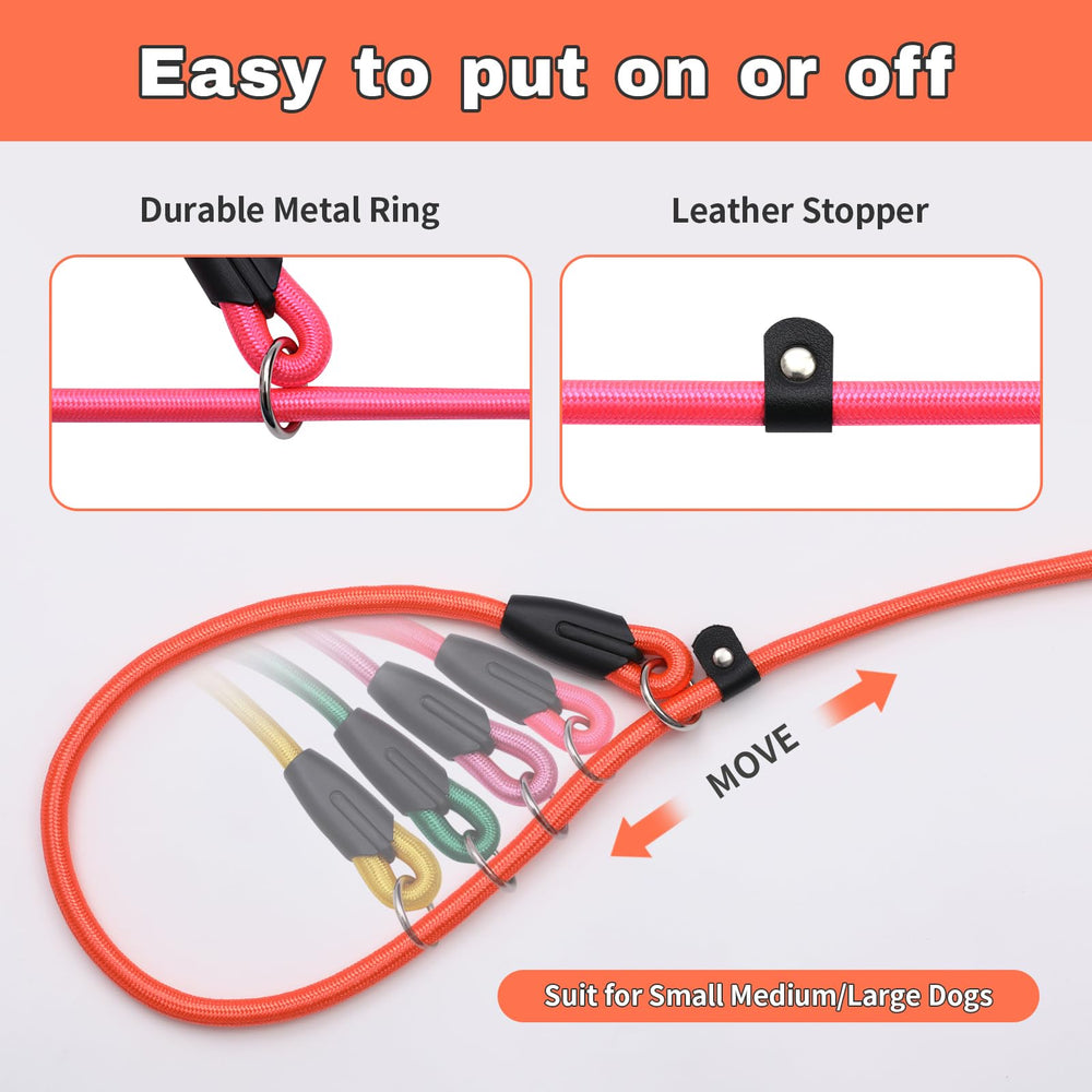 FOVRLZSE light pink slip lead provides a gentle, comfortable fit for training.