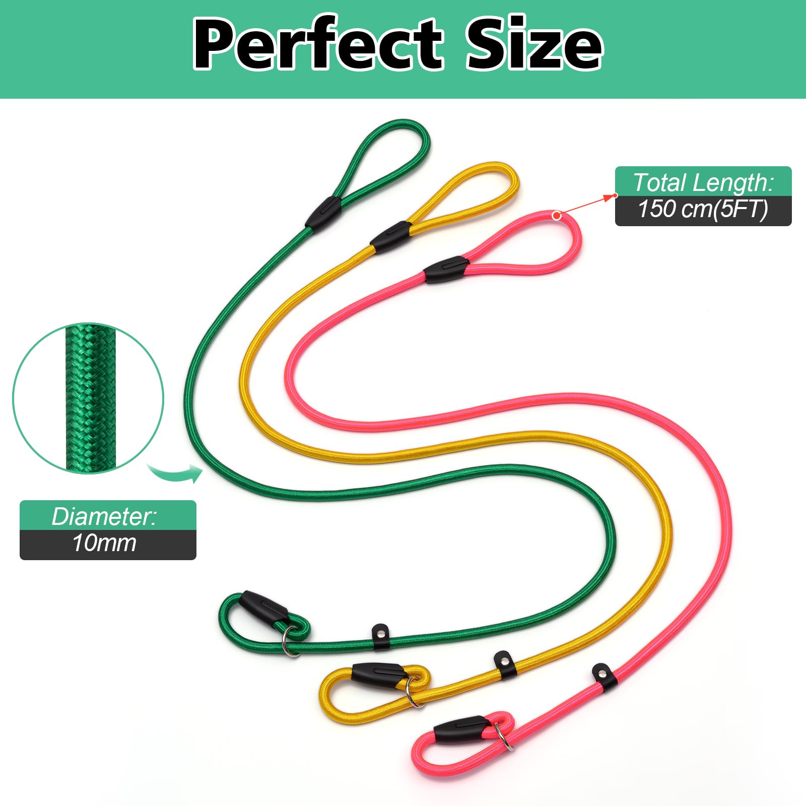 FOVRLZSE orange slip lead adds bold color for quick leash grabbing.