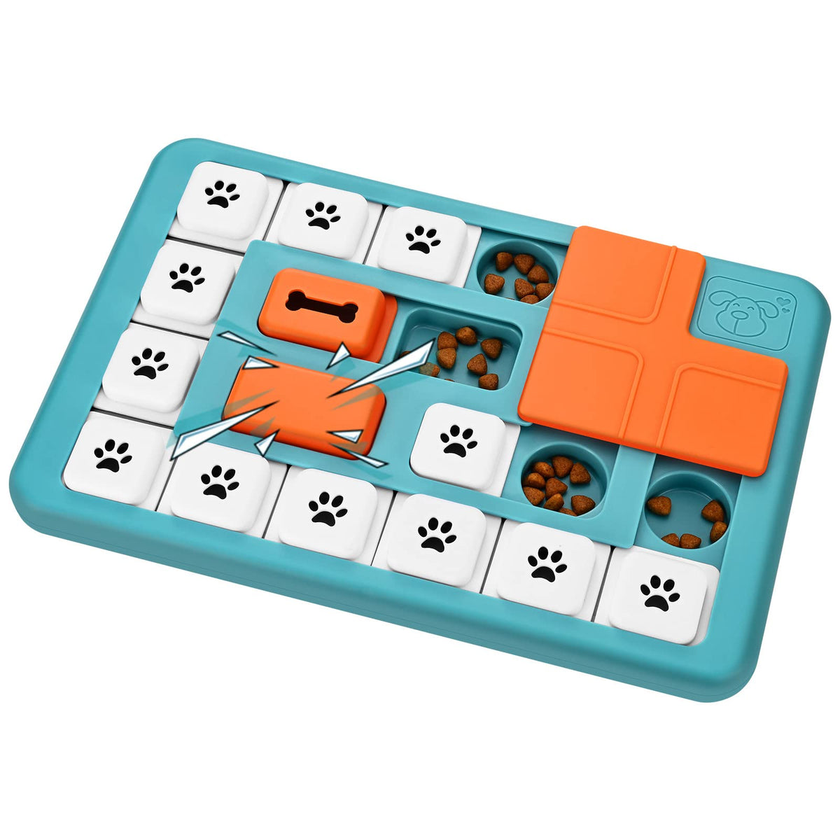 FOXMM dog puzzle toy level 3 demonstrates advanced challenge for dogs and mental engagement