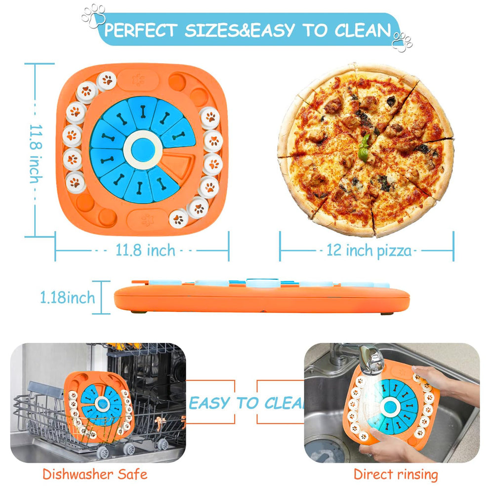 FOXMM dog puzzle toy with squeaky design attracts dogs during play