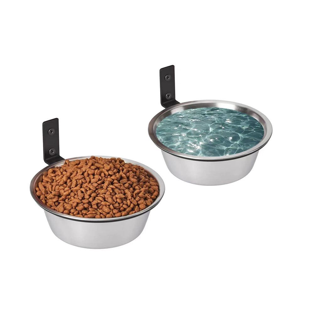 FOYO elevated dog bowls wall-mounted for medium dogs' comfortable feeding height.